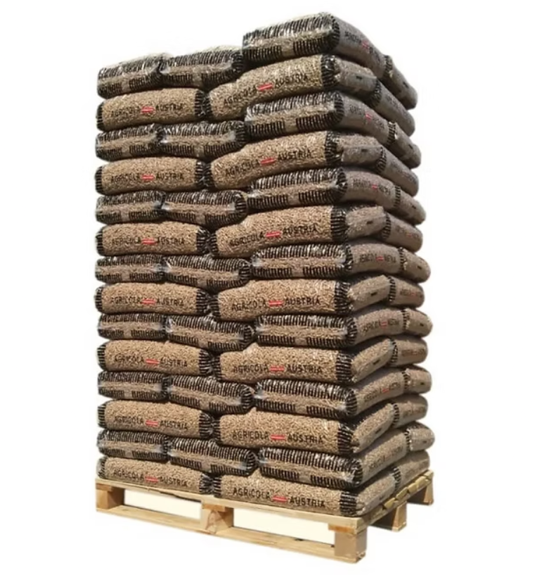 Agricola Pellets – Hochwertige Holzpellets, 1050 kg Palette, 70 Säcke à 15