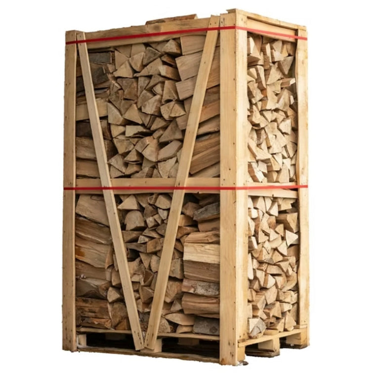 2 Paletten (Weißeiche + Buche/Hainbuche) – 50 cm Stämme