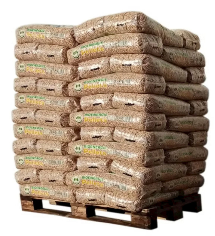 Bio Energie Pellets DINplus ENplus A1 PEFC – Palette 990 kg, 66 Säcke à 15 kg